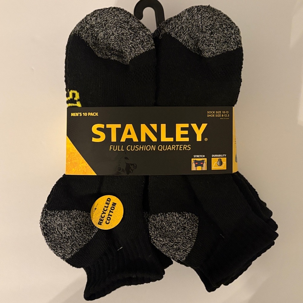 Stanley Men’s 10 Pack Socks Black Athletic